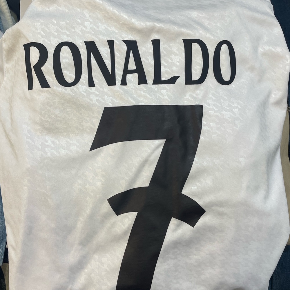White Jersey with Black Print